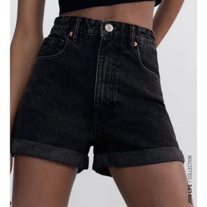 ZARA Mom Fit High Rise Shorts